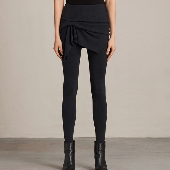 ALL SAINTS Raffi Riviera Black Leggings XS - Picture 1 of 4